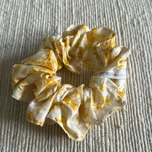 Authentic new artisan silk scrunchie dyed from flower petals
